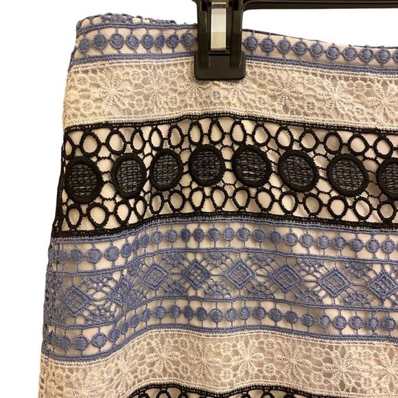 Talbots Lace Stripe Pencil Skirt Size 12 - Picture 4 of 15